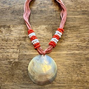 Vintage Shell Pendant Necklace
